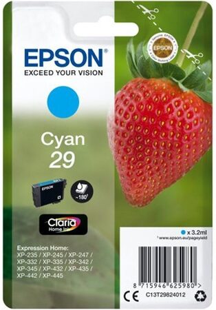 Inkoustová náplň Epson 29, 180 stran - azurová