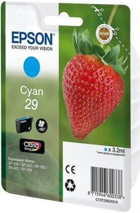 Inkoustová náplň Epson 29, 180 stran - azurová