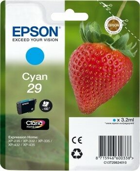 Inkoustová náplň Epson 29, 180 stran - azurová