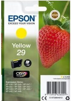 Inkoustová náplň Epson 29, 180 stran - žlutá