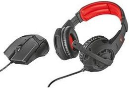 Herní set Trust GXT 784 headset + myš - černý/červený (21472)