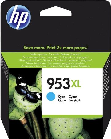 Inkoustová náplň HP 953XL 1600 stran - azurová originální (F6U16AE)