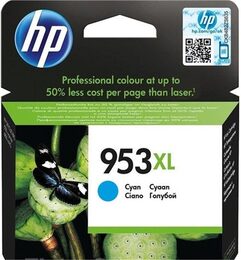 Inkoustová náplň HP 953XL 1600 stran - azurová originální (F6U16AE)