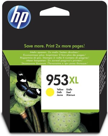 Inkoustová náplň HP 953XL 1600 stran - žlutá originální (F6U18AE)
