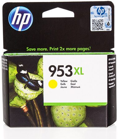 Inkoustová náplň HP 953XL 1600 stran - žlutá originální (F6U18AE)