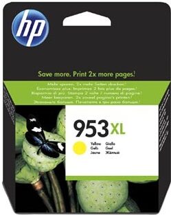 Inkoustová náplň HP 953XL 1600 stran - žlutá originální (F6U18AE)