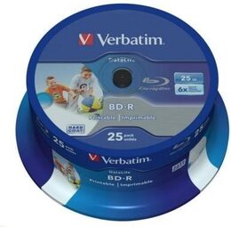 Disk Verbatim BD-R SL 25GB, 6x, 25-cake