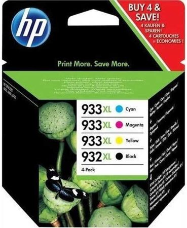 Inkoustová náplň HP 932XL černá + 933XL, CMYK originální
