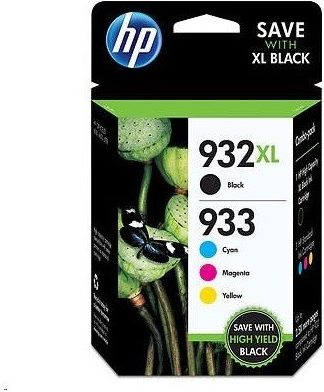 Inkoustová náplň HP 932XL černá + 933XL, CMYK originální