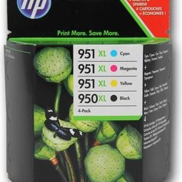 Inkoustová náplň HP 950XL černá + 951XL azurová, purpurová a žlutá originální