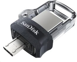 Flash USB Sandisk Ultra Dual m3.0 64GB OTG MicroUSB/USB 3.0 - černý