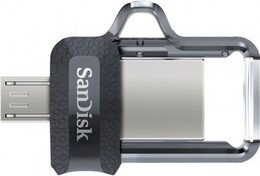 Flash USB SanDisk Ultra Dual m3.0 64GB OTG  MicroUSB - USB 3.0 - černý