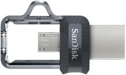 Flash USB SanDisk Ultra Dual m3.0 64GB OTG  MicroUSB - USB 3.0 - černý
