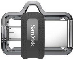 Flash USB Sandisk Ultra Dual m3.0 64GB OTG MicroUSB/USB 3.0 - černý