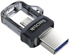 Flash USB SanDisk Ultra Dual m3.0 64GB OTG  MicroUSB - USB 3.0 - černý