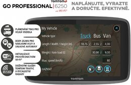 Navigace TomTom GO Professional 6250 EU, LIFETIME mapy