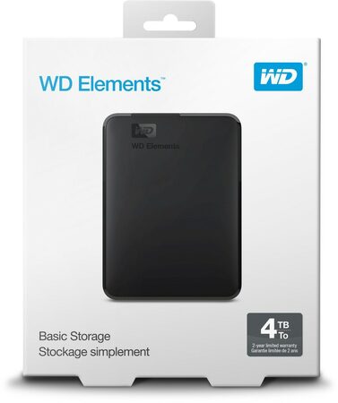 WD Elements Portable 4TB, WDBU6Y0040BBK-WESN