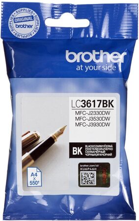 Inkoustová náplň Brother LC-3617BK, 550 stran - černá