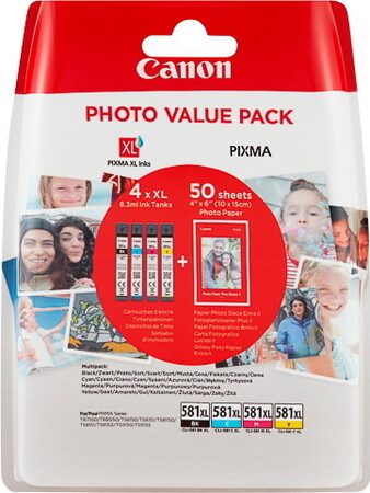 Inkoustová náplň Canon CLI-581 C, 250 stran - azurová
