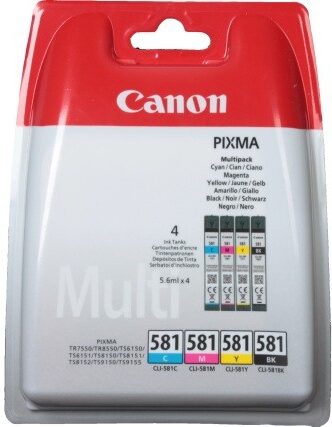 Inkoustová náplň Canon CLI-581 C, 250 stran - azurová