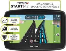 Navigace TomTom START 42 Europe, LIFETIME mapy