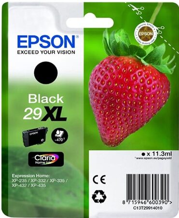 Inkoustová náplň Epson 29XL, 470 stran - černá