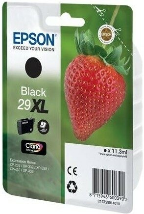 Inkoustová náplň Epson 29XL, 470 stran - černá