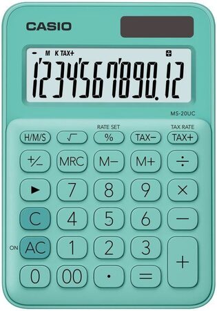 Kalkulačka Casio MS 20 UC GN - zelená