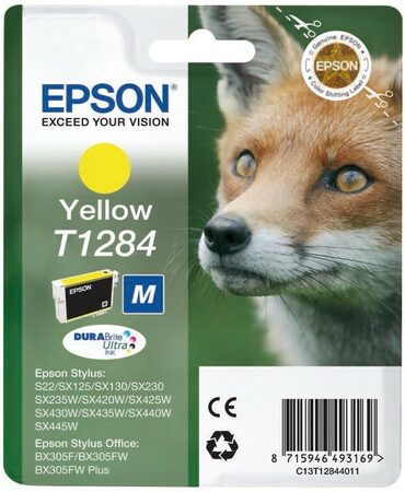 Inkoustová náplň Epson T1284, 3,5 ml - žlutá