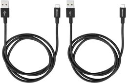 Kabel Verbatim USB/micro USB, 1m + 1m - černý