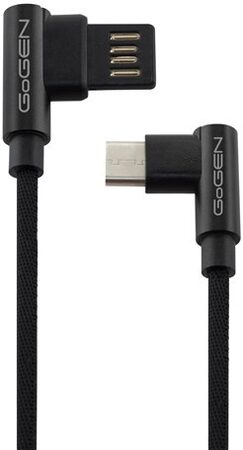 Kabel GoGEN USB / USB-C, 1m, opletený - stříbrný