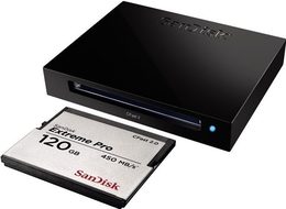 Čtečka paměťových karet Sandisk pro CFast 2.0, USB 3.0, rychlost do 500 MB/s