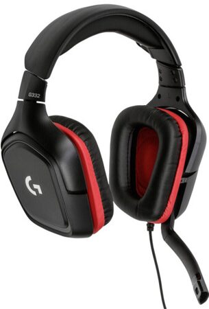 Headset Logitech Gaming G332 - černý/červený