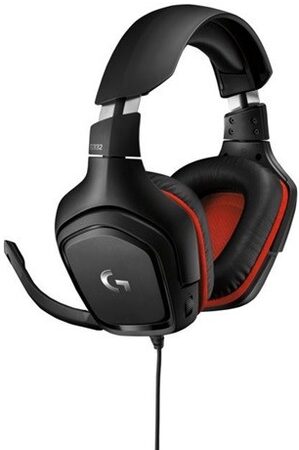 Headset Logitech Gaming G332 - černý/červený