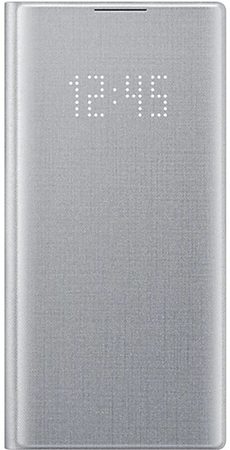 Pouzdro na mobil flipové Samsung LED View na Galaxy Note10 - stříbrné