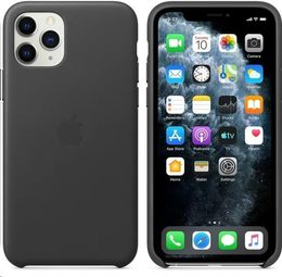 Kryt na mobil Apple Leather Case pro iPhone 11 Pro - černý