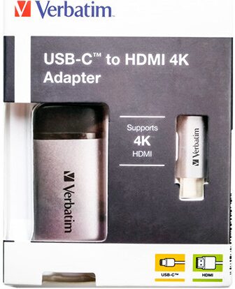 Redukce Verbatim USB-C/HDMI 4K - šedá