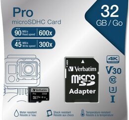 VERBATIM PRO 47041 microSDHC 32GB cl10