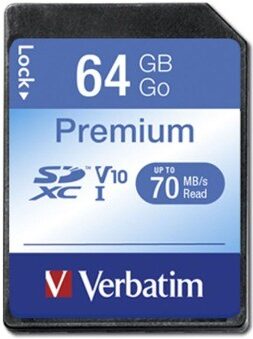 Paměťová karta Verbatim Premium SDXC 64GB UHS-I V10 U1 (90R/10W)