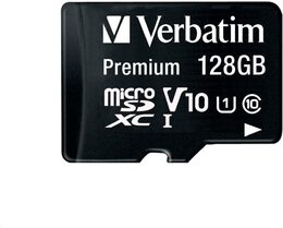 Paměťová karta Verbatim Premium microSDXC 128GB UHS-I V10 U1 (90R/10W) + adaptér