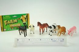 Teddies Zvířátka farma plast 6 ks 16x25x4,5 cm