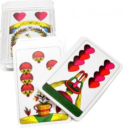 Mariáš jednohlavý  společenská hra  karty v plastové krabičce