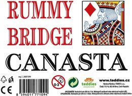 Canasta společenská hra - karty 108ks v papírové krabičce