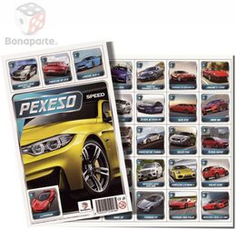 Pexeso Auta společenská hra 32 obrázkových dvojic