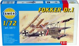 Model Fokker Dr.1 13x16,1cm v krabici 31x13,5x3,5cm