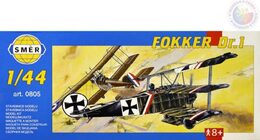 Model Fokker Dr.1 13x16,1cm v krabici 31x13,5x3,5cm