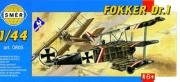 Model Fokker Dr.1 13x16,1cm v krabici 31x13,5x3,5cm