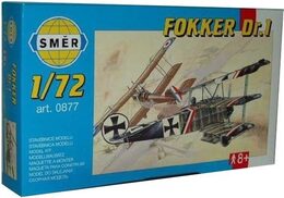 Model Fokker Dr.1 13x16,1cm v krabici 31x13,5x3,5cm