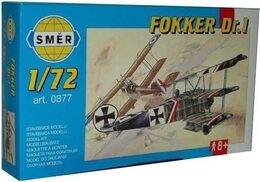 Model Fokker Dr.1 13x16,1cm v krabici 31x13,5x3,5cm