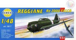 Model Reggiane RE 2000 Falco 1:48 16,1x22cm v krabici 31x13,5x3,5cm